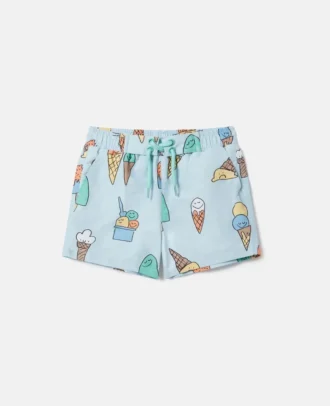 Pantaloncini da bagno con stampa gelato