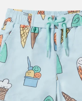 Pantaloncini da bagno con stampa gelato