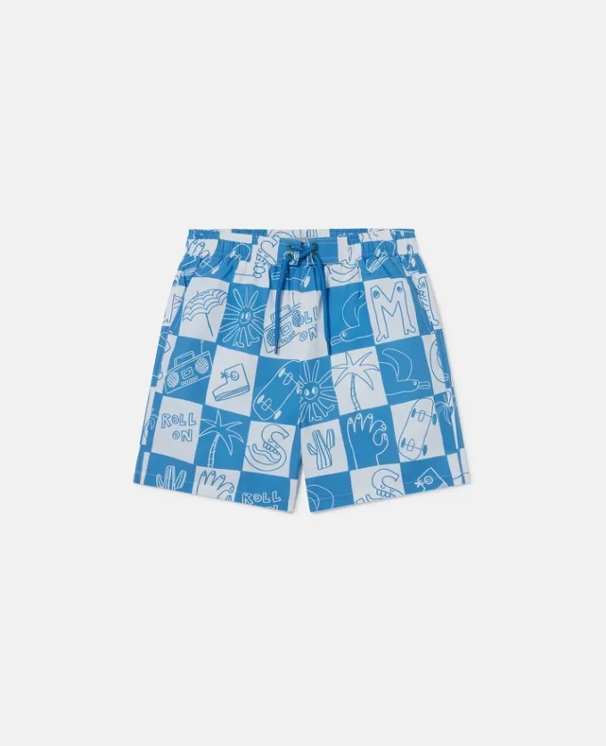 Pantaloncini da bagno con stampa grafica Pantaloncini da bagno con stampa grafica