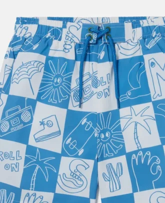 Pantaloncini da bagno con stampa grafica
