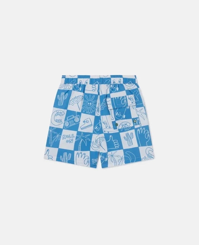 Pantaloncini da bagno con stampa grafica Pantaloncini da bagno con stampa grafica