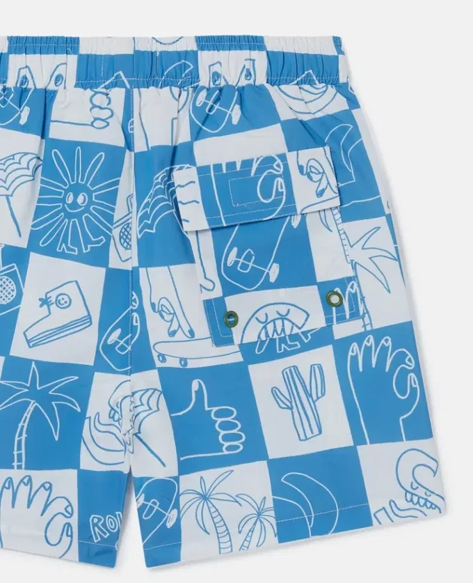 Pantaloncini da bagno con stampa grafica Pantaloncini da bagno con stampa grafica