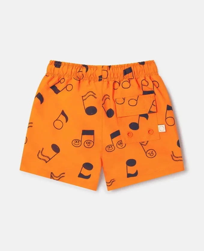 Pantaloncini da bagno con stampa note musicali Pantaloncini da bagno con stampa note musicali