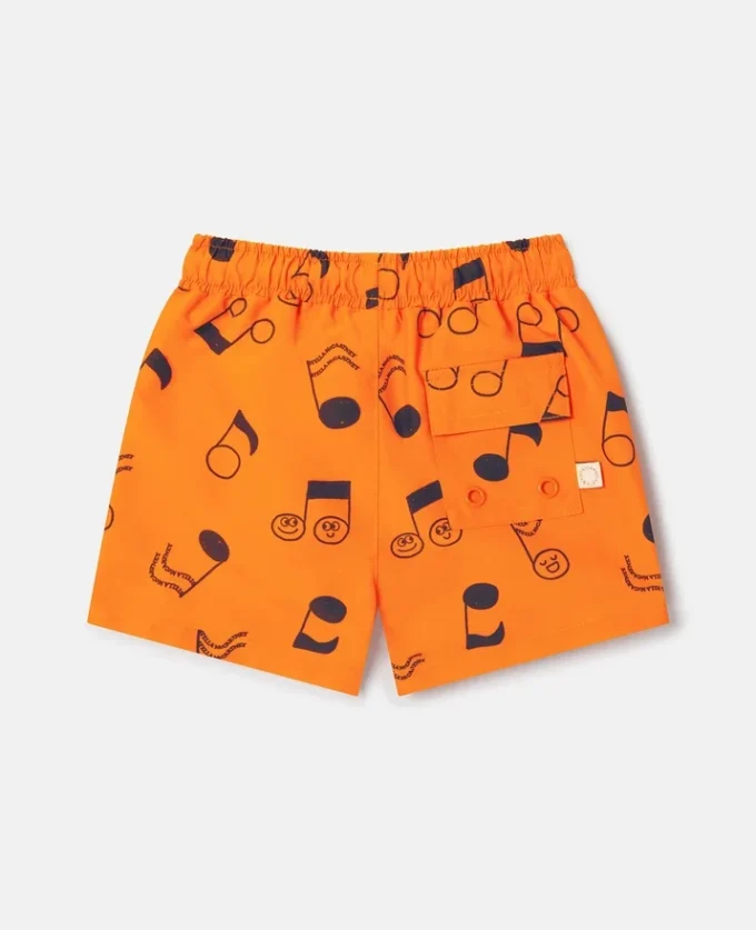 Pantaloncini da bagno con stampa note musicali Pantaloncini da bagno con stampa note musicali