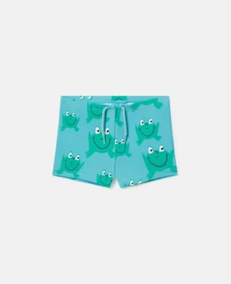 Pantaloncini da bagno con stampa rana