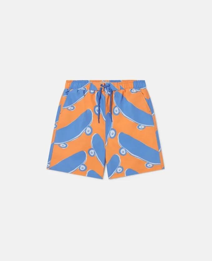 Pantaloncini da bagno con stampa skateboard Pantaloncini da bagno con stampa skateboard