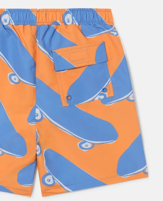 Pantaloncini da bagno con stampa skateboard Pantaloncini da bagno con stampa skateboard