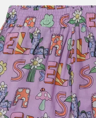 Pantaloncini elasticizzati con scritta Stella Woodland