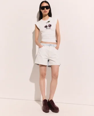 Pantaloncini in denim a pannelli