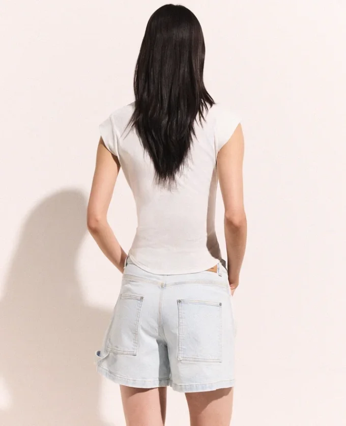 Pantaloncini in denim a pannelli Pantaloncini in denim a pannelli