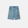 Pantaloncini in denim con stampa Sunshine Pantaloncini in denim con stampa Sunshine