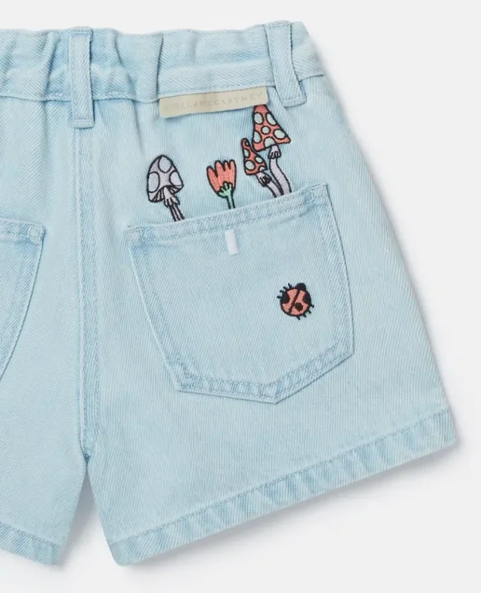 Pantaloncini in denim Woodland Friends