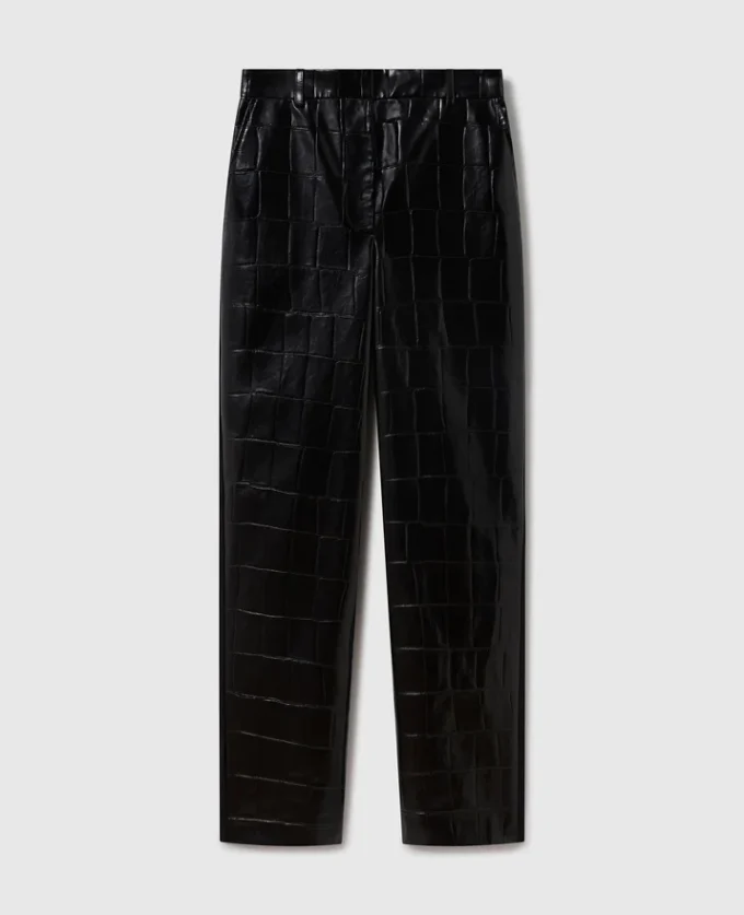 Pantaloni a gamba dritta con stampa coccodrillo Pantaloni a gamba dritta con stampa coccodrillo