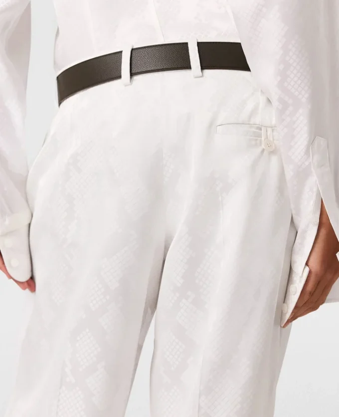 Pantaloni a gamba dritta con stampa serpente Pantaloni a gamba dritta con stampa serpente