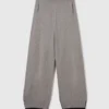Pantaloni a gamba larga con pannelli a contrasto Pantaloni a gamba larga con pannelli a contrasto