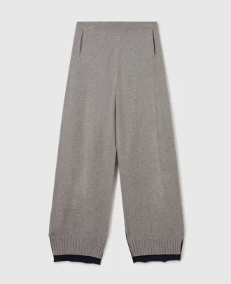 Pantaloni a gamba larga con pannelli a contrasto