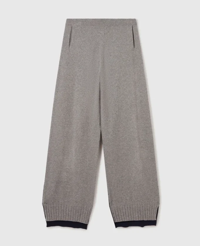 Pantaloni a gamba larga con pannelli a contrasto Pantaloni a gamba larga con pannelli a contrasto
