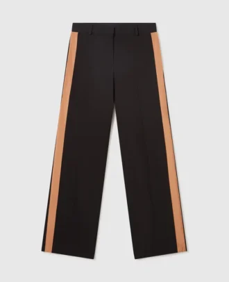 Pantaloni a gamba larga con piega