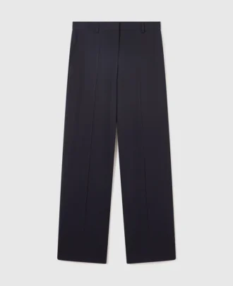 Pantaloni a gamba larga con piega