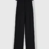 Pantaloni a vita bassa a righe e gamba dritta Pantaloni a vita bassa a righe e gamba dritta