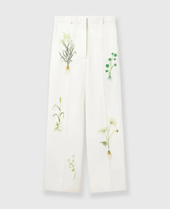 Pantaloni a vita bassa con stampa floreale e gamba dritta Pantaloni a vita bassa con stampa floreale e gamba dritta