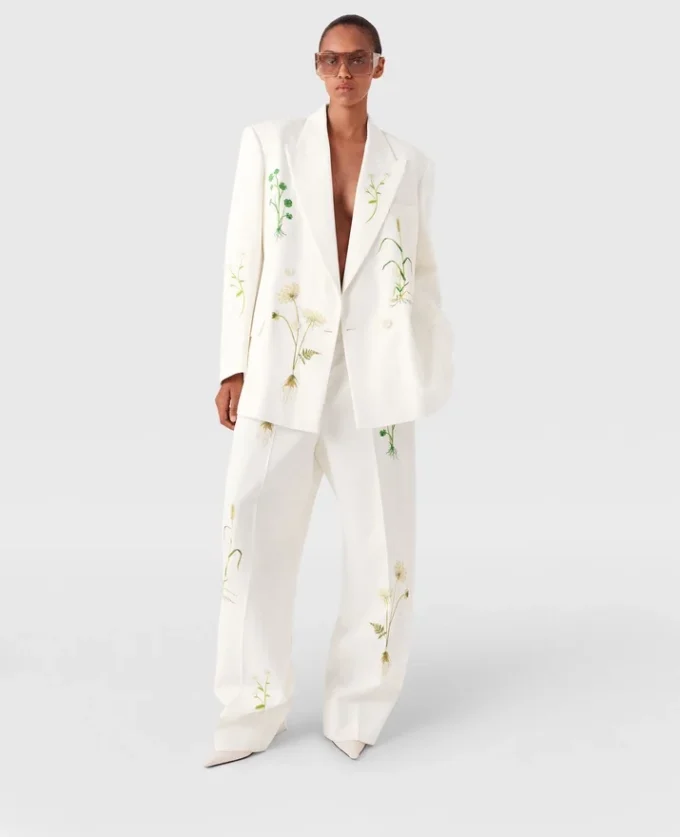Pantaloni a vita bassa con stampa floreale e gamba dritta Pantaloni a vita bassa con stampa floreale e gamba dritta