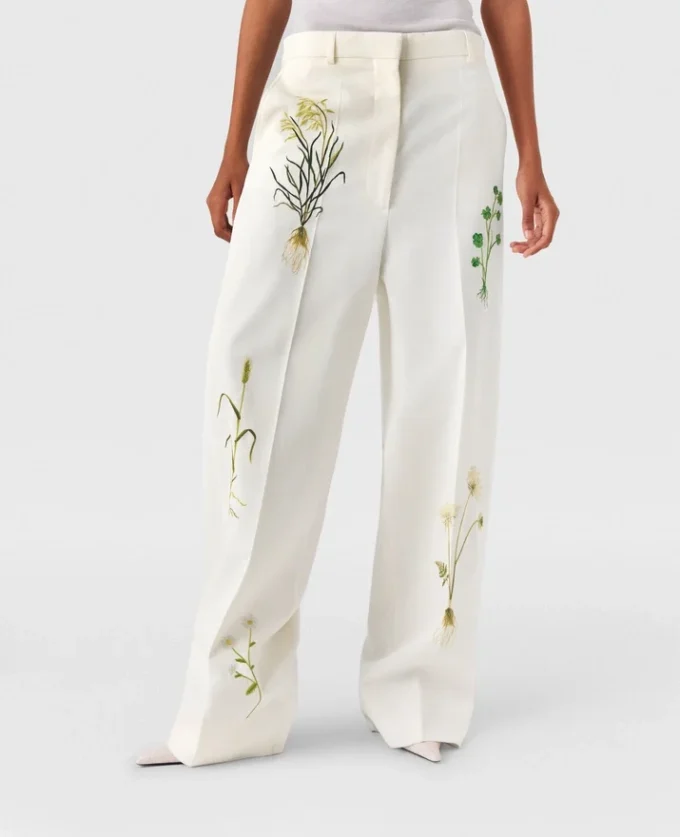 Pantaloni a vita bassa con stampa floreale e gamba dritta Pantaloni a vita bassa con stampa floreale e gamba dritta