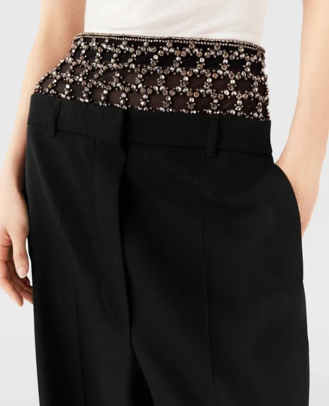 Pantaloni a vita bassa Crystal Cage Pantaloni a vita bassa Crystal Cage