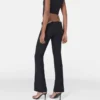 Pantaloni a vita ultra bassa con stelle di strass Pantaloni a vita ultra bassa con stelle di strass