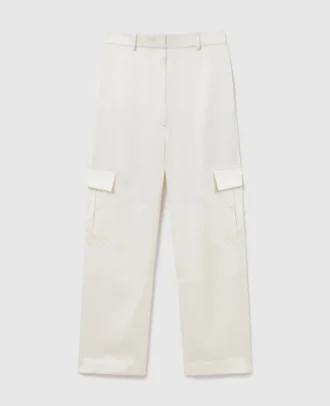Pantaloni cargo morbidi con inserti in raso Pantaloni cargo morbidi con inserti in raso