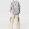 Camicia oversize a righe miste Camicia oversize a righe miste