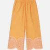 Pantaloni con risvolto in popeline Pantaloni con risvolto in popeline