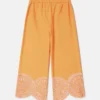 Pantaloni con risvolto in popeline Pantaloni con risvolto in popeline