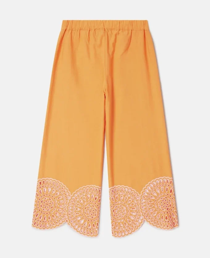 Pantaloni con risvolto in popeline Pantaloni con risvolto in popeline