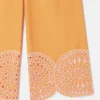 Pantaloni con risvolto in popeline Pantaloni con risvolto in popeline
