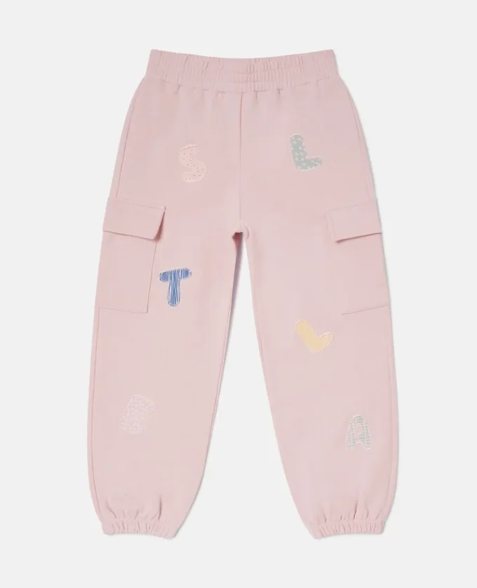 Pantaloni della tuta con coulisse e logo ricamato Pantaloni della tuta con coulisse e logo ricamato