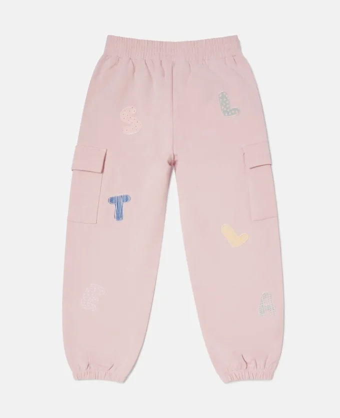Pantaloni della tuta con coulisse e logo ricamato Pantaloni della tuta con coulisse e logo ricamato