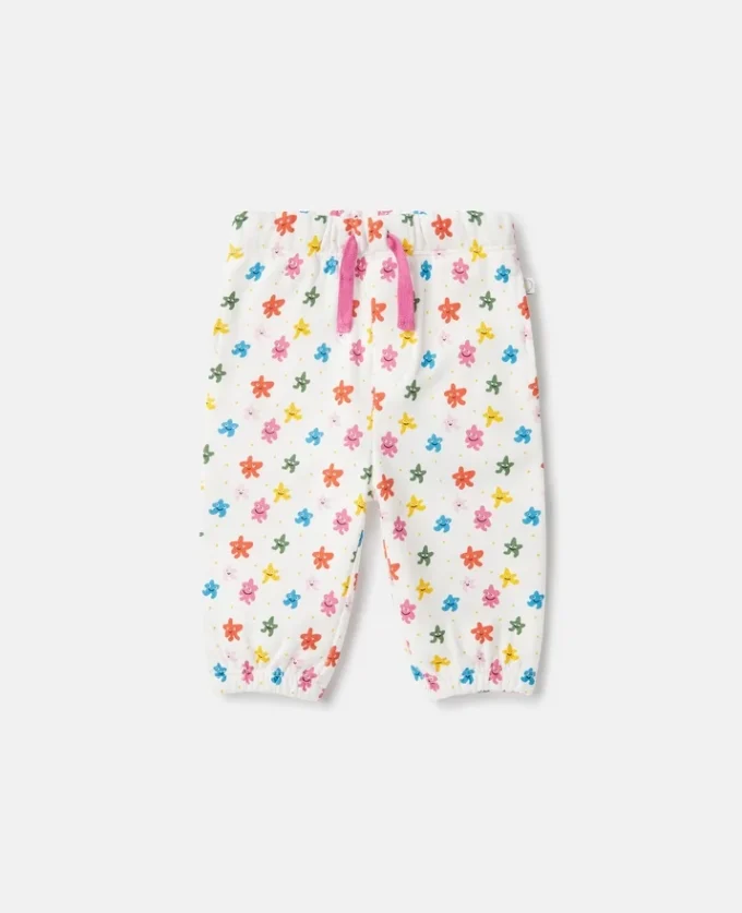 Pantaloni della tuta con coulisse e stampa a stelle Pantaloni della tuta con coulisse e stampa a stelle