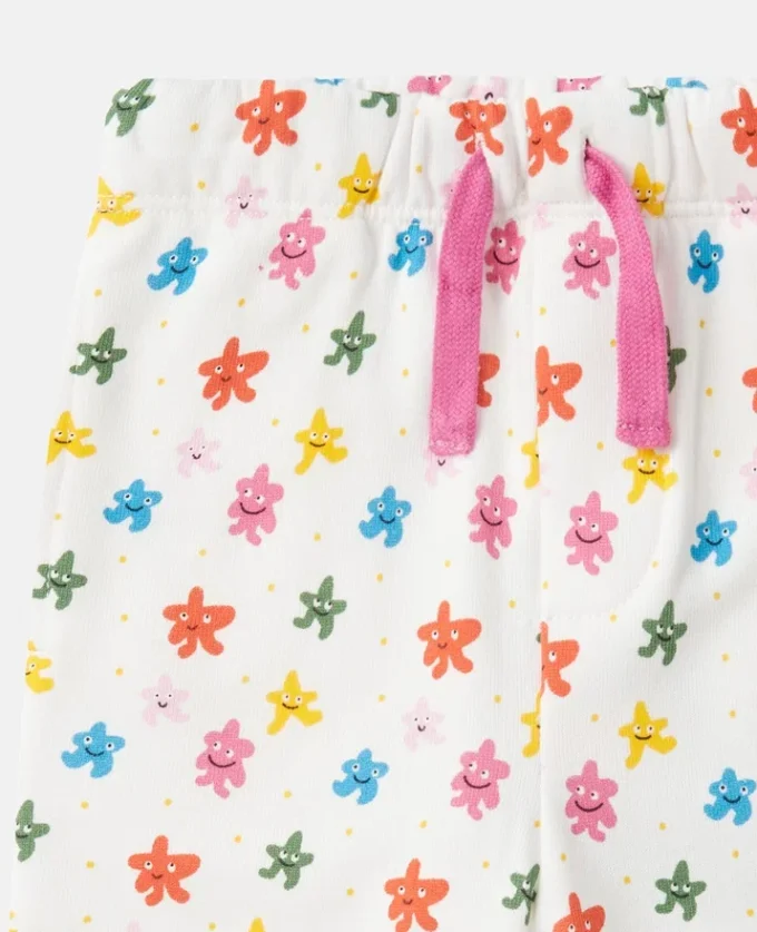 Pantaloni della tuta con coulisse e stampa a stelle Pantaloni della tuta con coulisse e stampa a stelle