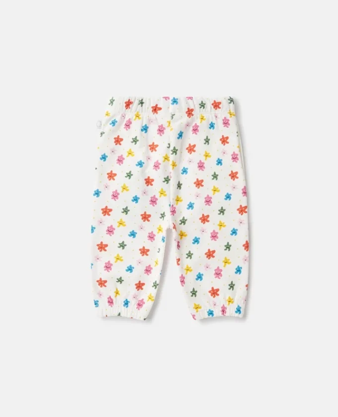Pantaloni della tuta con coulisse e stampa a stelle Pantaloni della tuta con coulisse e stampa a stelle