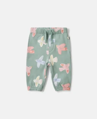 Pantaloni della tuta con coulisse e stampa colomba