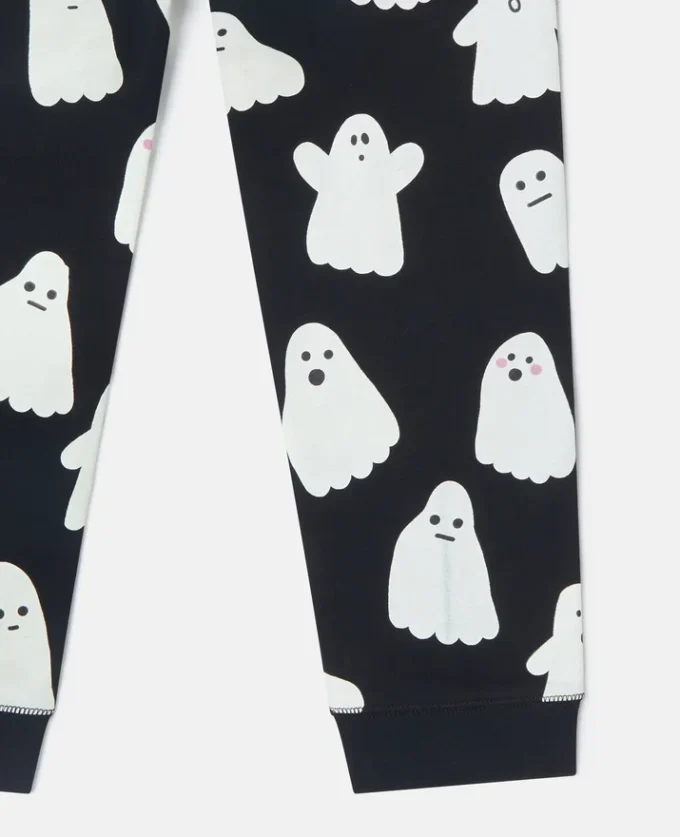 Pantaloni della tuta con coulisse e stampa fantasma Pantaloni della tuta con coulisse e stampa fantasma