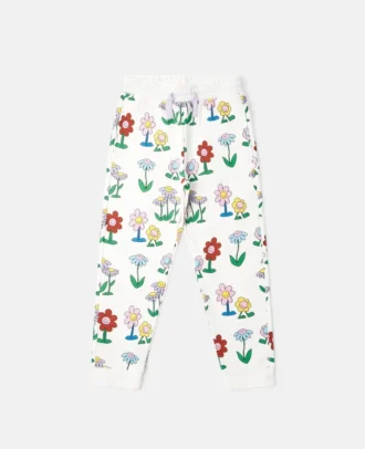 Pantaloni della tuta con coulisse e stampa floreale