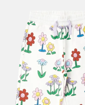Pantaloni della tuta con coulisse e stampa floreale