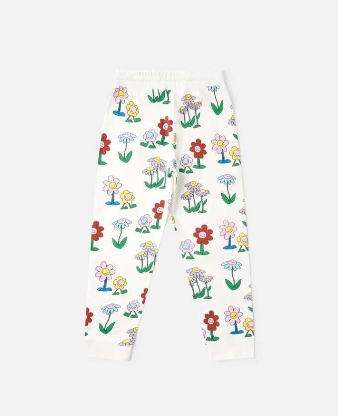 Pantaloni della tuta con coulisse e stampa floreale Pantaloni della tuta con coulisse e stampa floreale