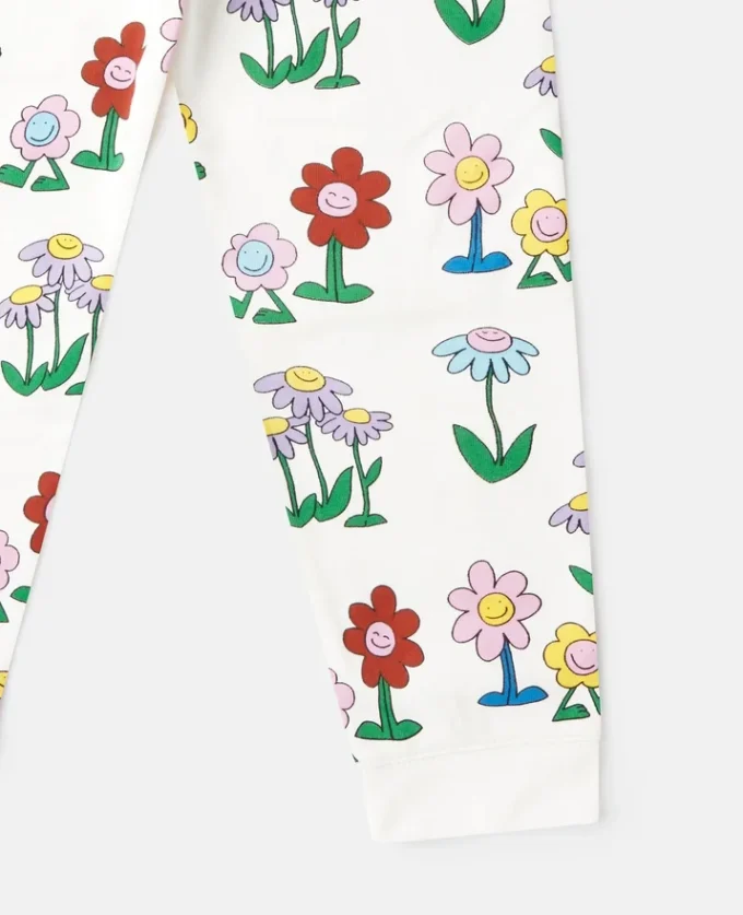 Pantaloni della tuta con coulisse e stampa floreale Pantaloni della tuta con coulisse e stampa floreale