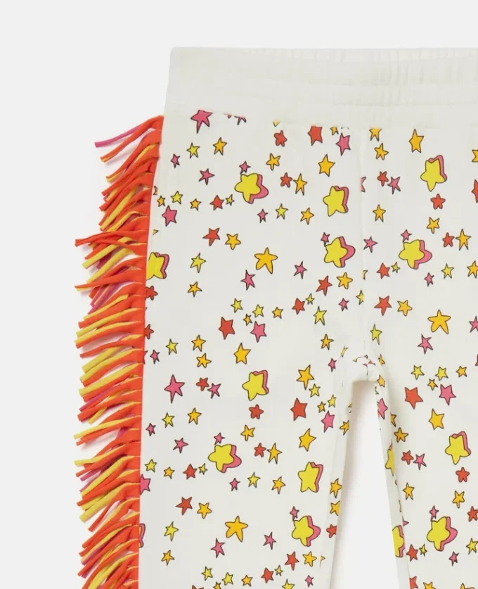 Pantaloni della tuta con coulisse e stampa grafica a stelle Pantaloni della tuta con coulisse e stampa grafica a stelle