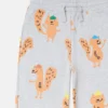 Pantaloni della tuta con coulisse e stampa grafica scoiattolo Pantaloni della tuta con coulisse e stampa grafica scoiattolo