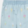 Pantaloni della tuta con ricamo gelato Pantaloni della tuta con ricamo gelato
