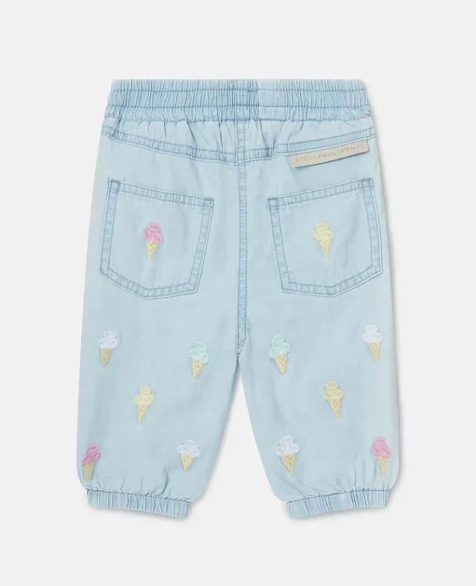 Pantaloni della tuta con ricamo gelato Pantaloni della tuta con ricamo gelato